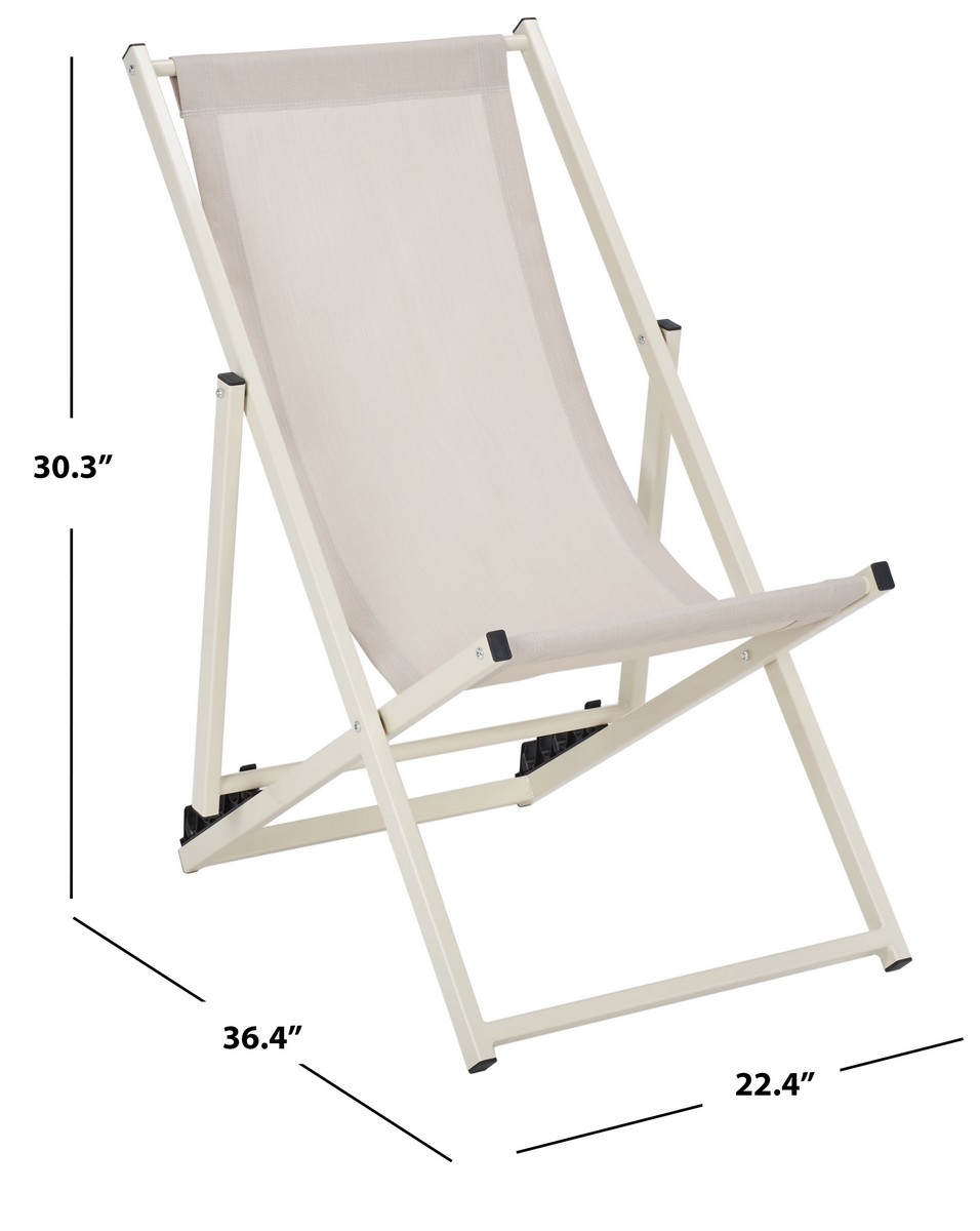 Breslin Set Of 2 Sling Chairs - Beige/Beige - Safavieh - Image 8