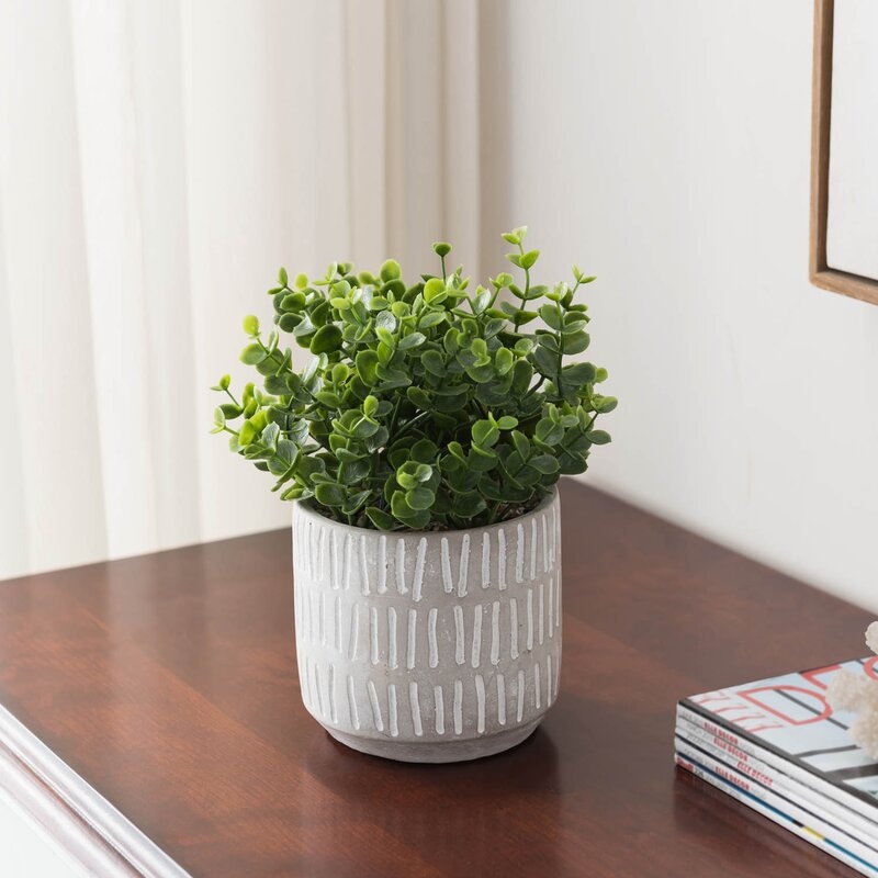 Artificial Boxwood Plant in Pot, 5" - Image 2