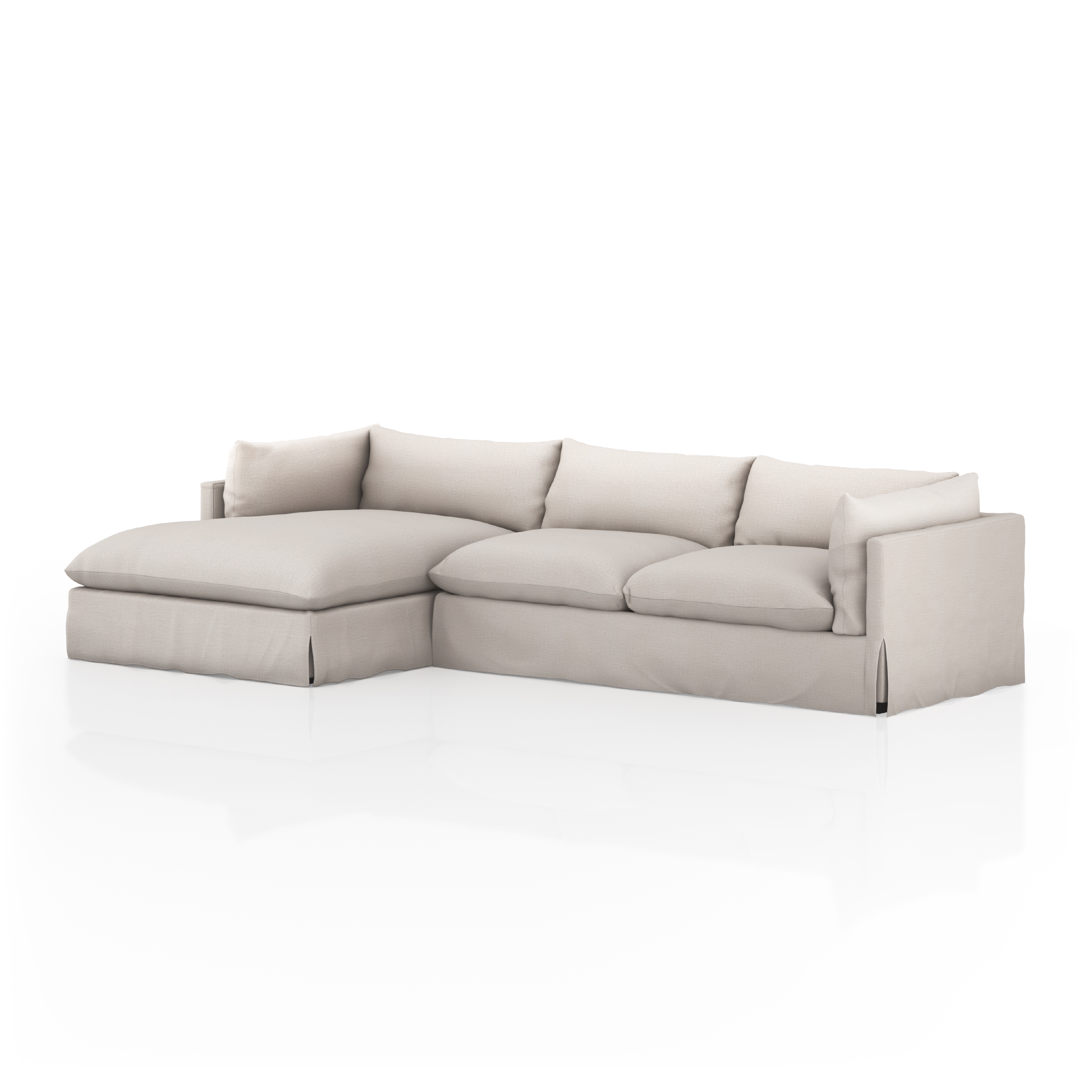 Habitat 2pc Laf Sectional-133''-Moon - Image 0
