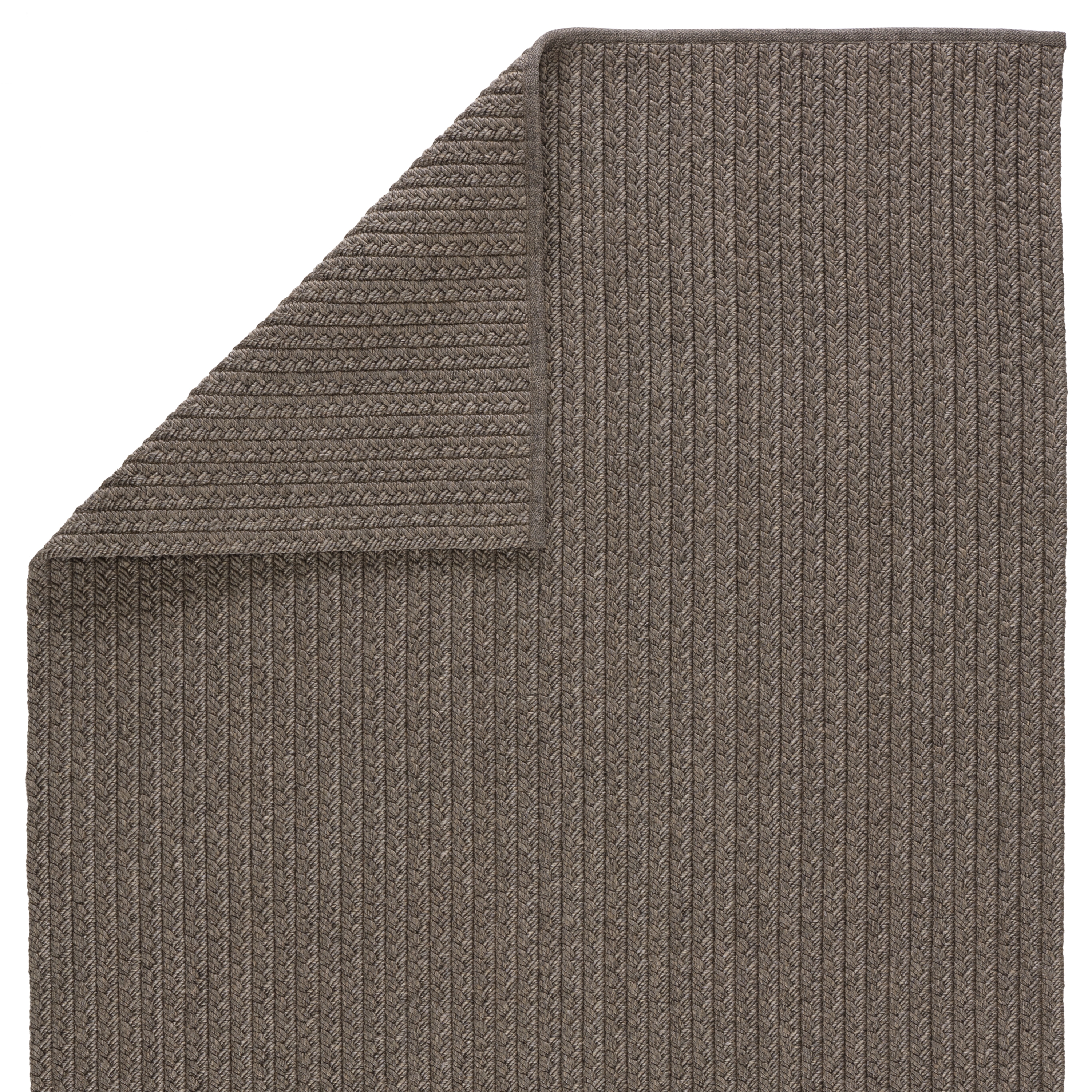 Iver Indoor/ Outdoor Solid Gray/ Taupe Area Rug (2'X3') - Image 2