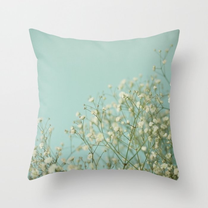 Baby Blue Couch Throw Pillow by Cassia Beck - Cover (16" x 16") with pillow insert - Outdoor Pillow - Image 0
