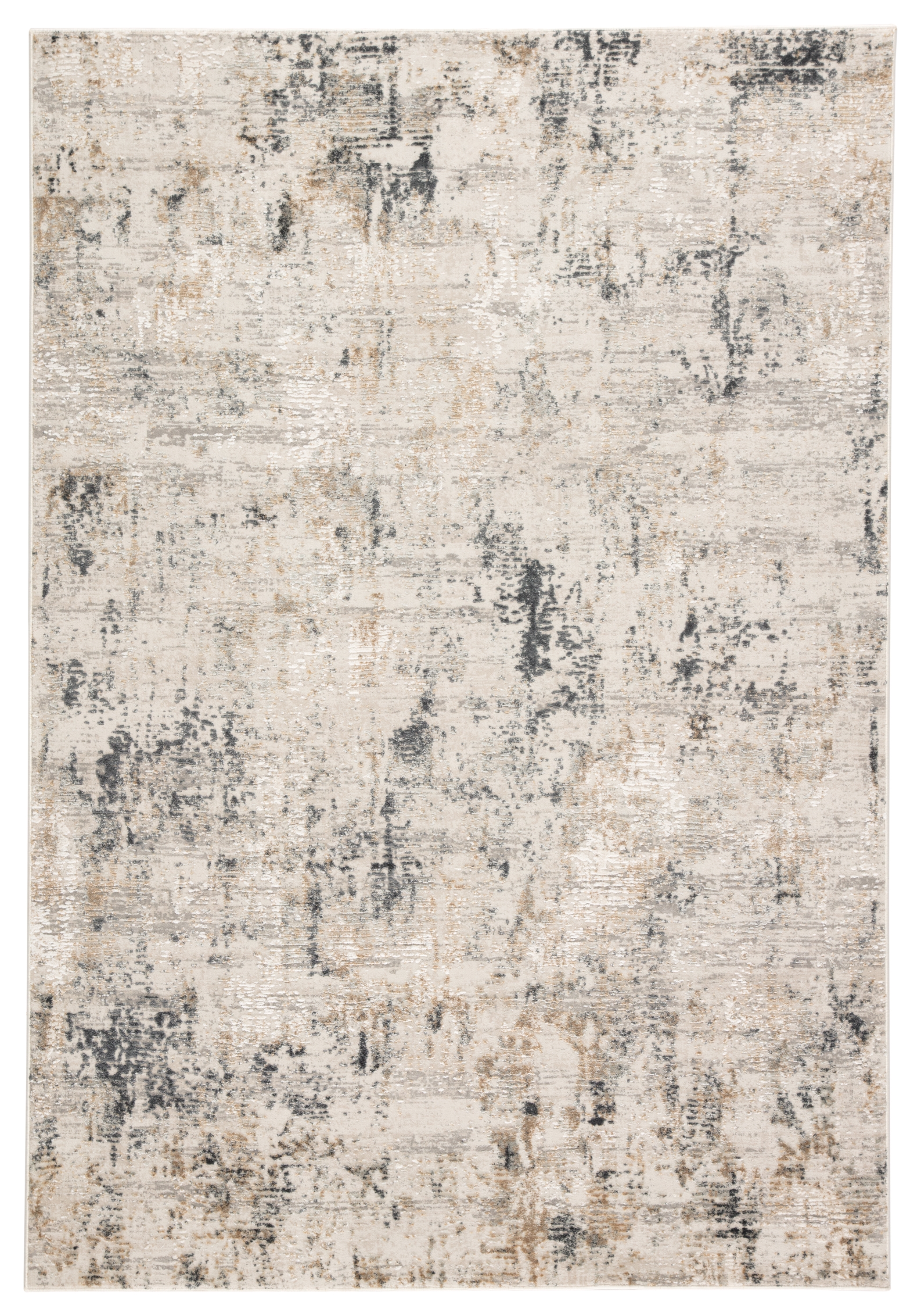 Cassia Abstract Gray/ Gold Area Rug (4'X6') - Image 0