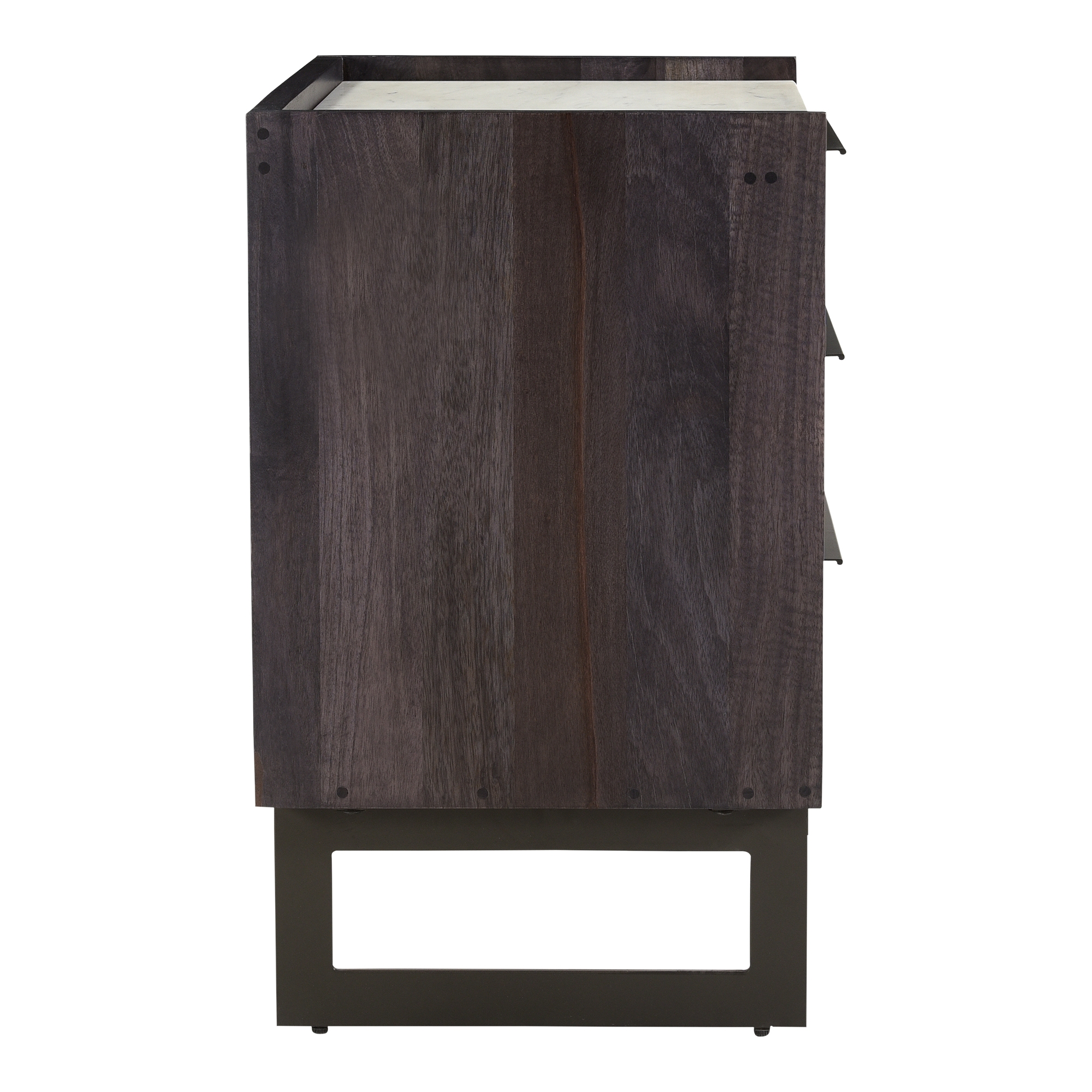 Paloma 3 Drawer Nightstand Charcoal Grey - Image 4