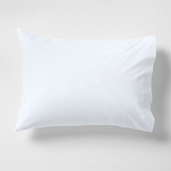 Everyday Organic Cotton Percale Crisp White Standard Bed Pillow Sham - Image 0