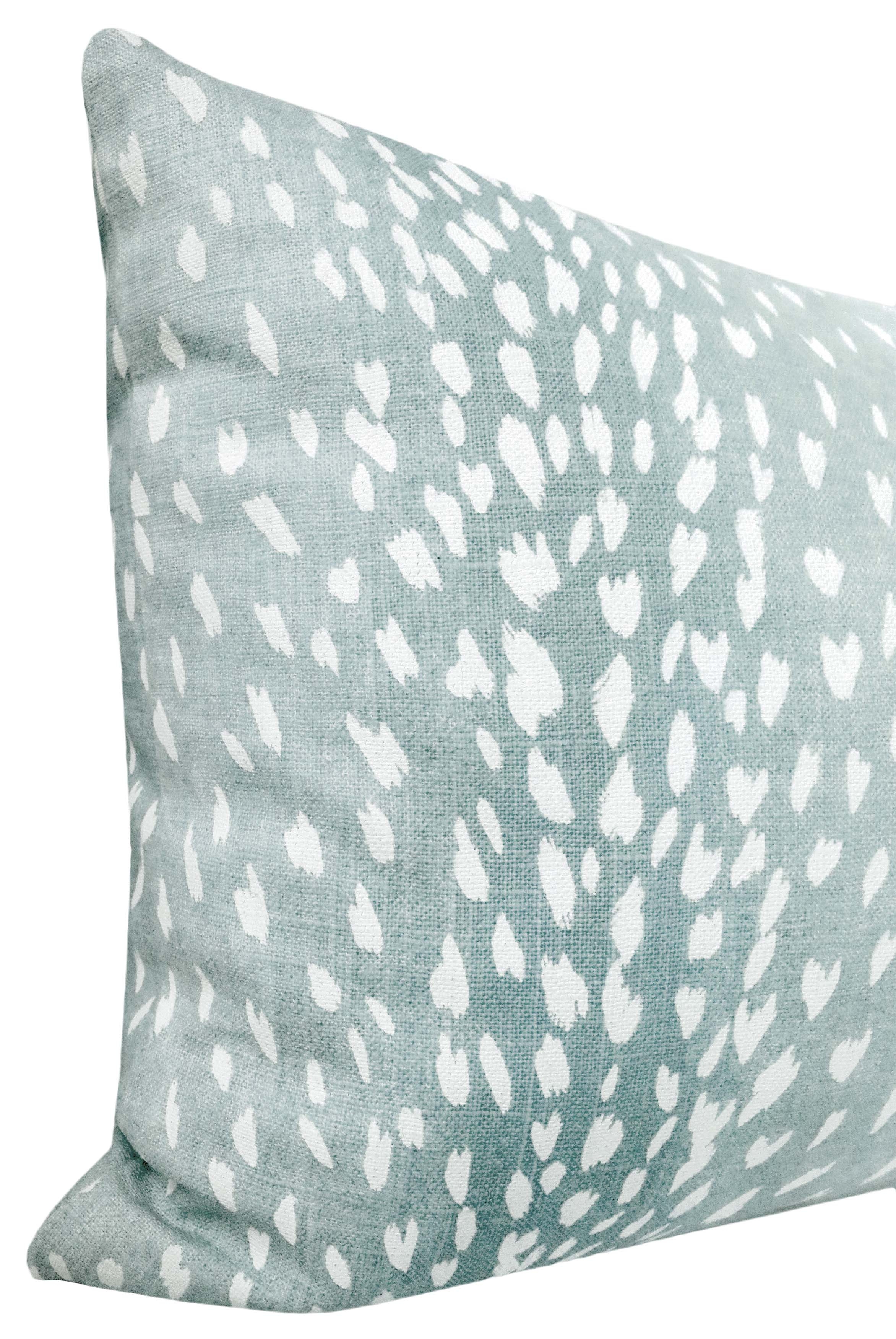 THE XL LUMBAR :: ANTELOPE LINEN PRINT // SPA BLUE - BY THE YARD - Image 2