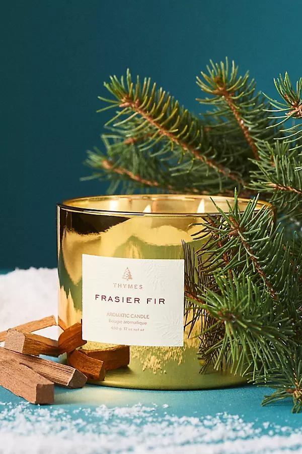 Frasier Fir Gilded 3-Wick Glass Candle - Image 0
