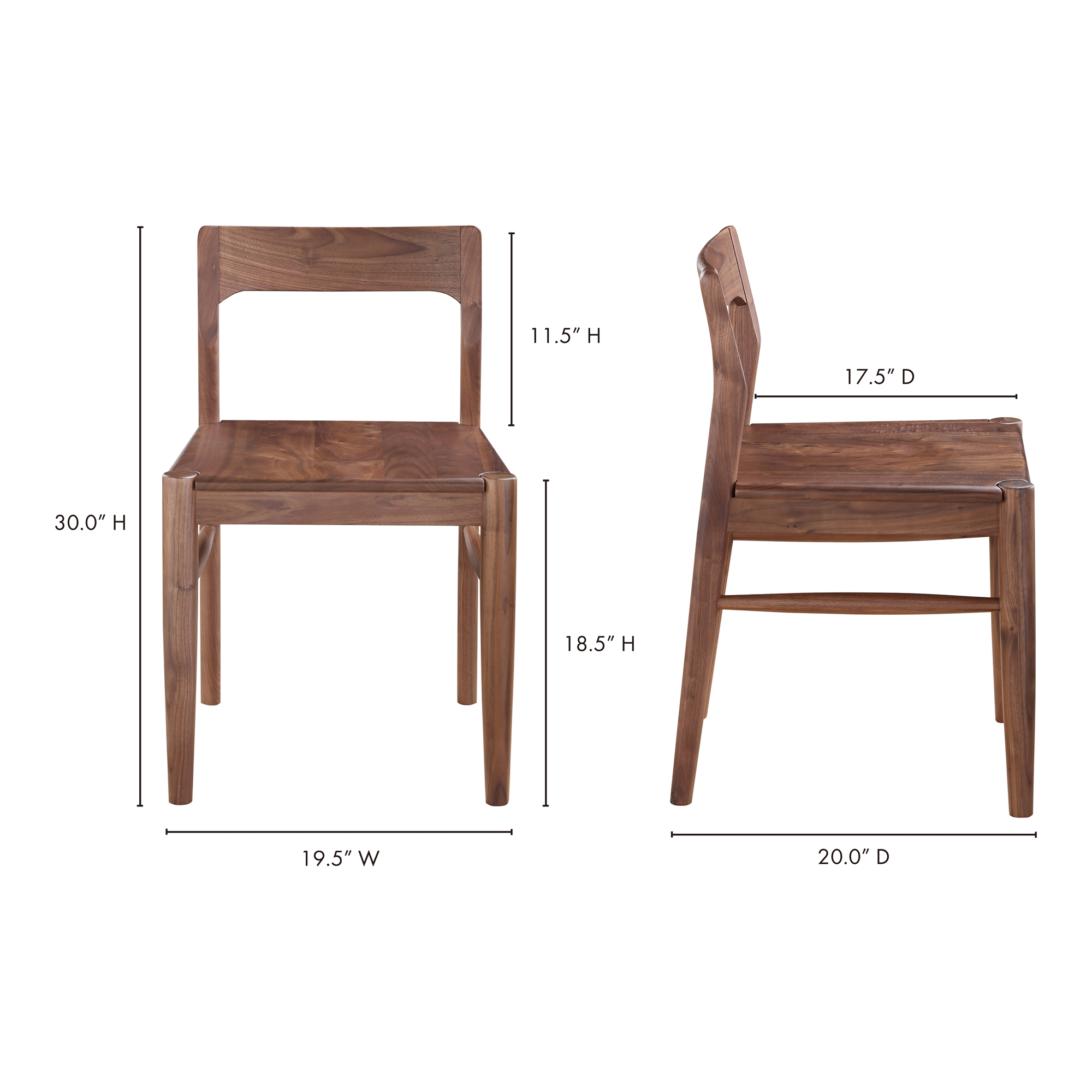 Owing Dining Chair Walnut Brown - Set Of Two - Image 8