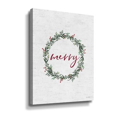 Merry Wreath Gallery Wrapped Floater-Framed Canvas - Image 0