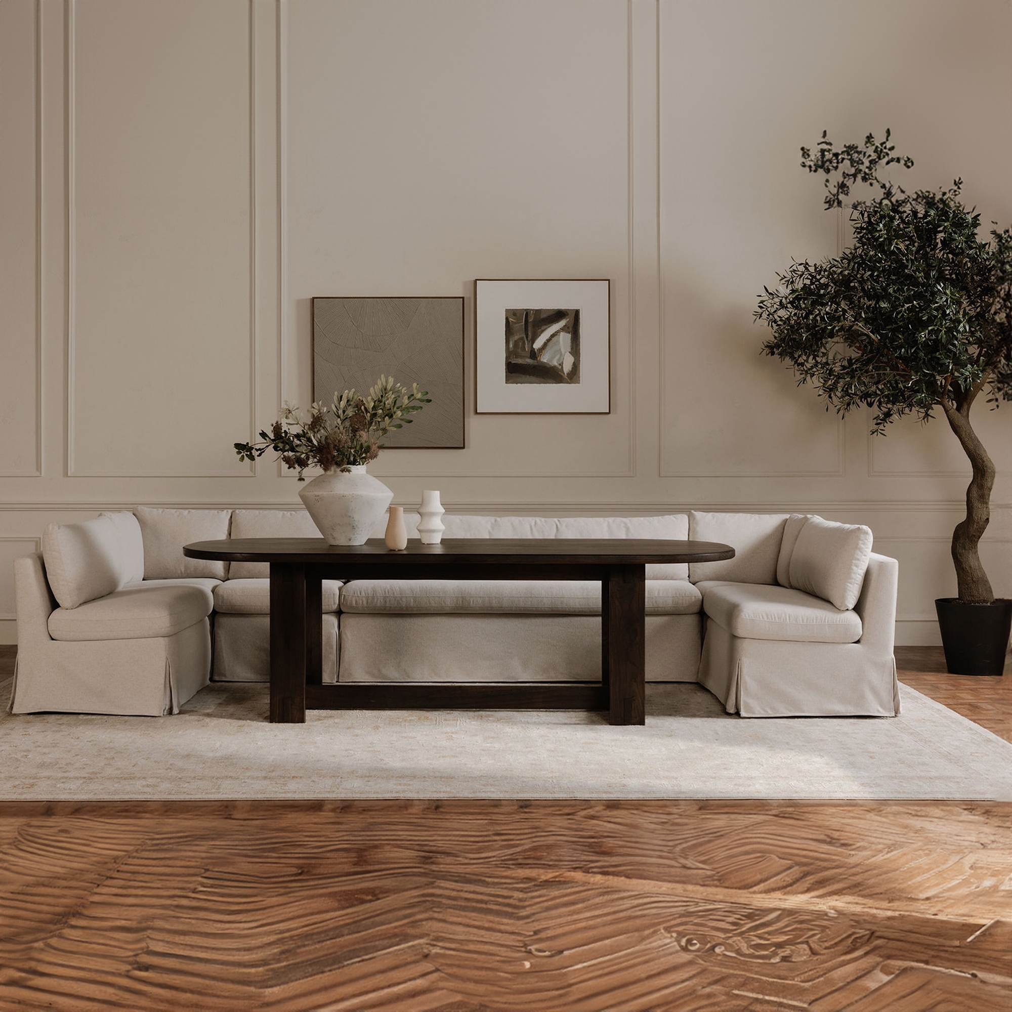 Glenn Oval Dining Table Dark Brown - Image 7