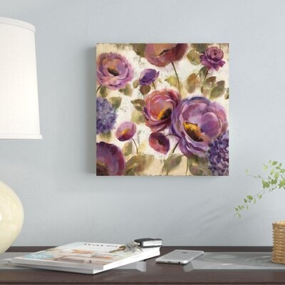 Blue and Purple Flower Song II by Silvia Vassileva - Wrapped Canvas Painting Print - Image 0