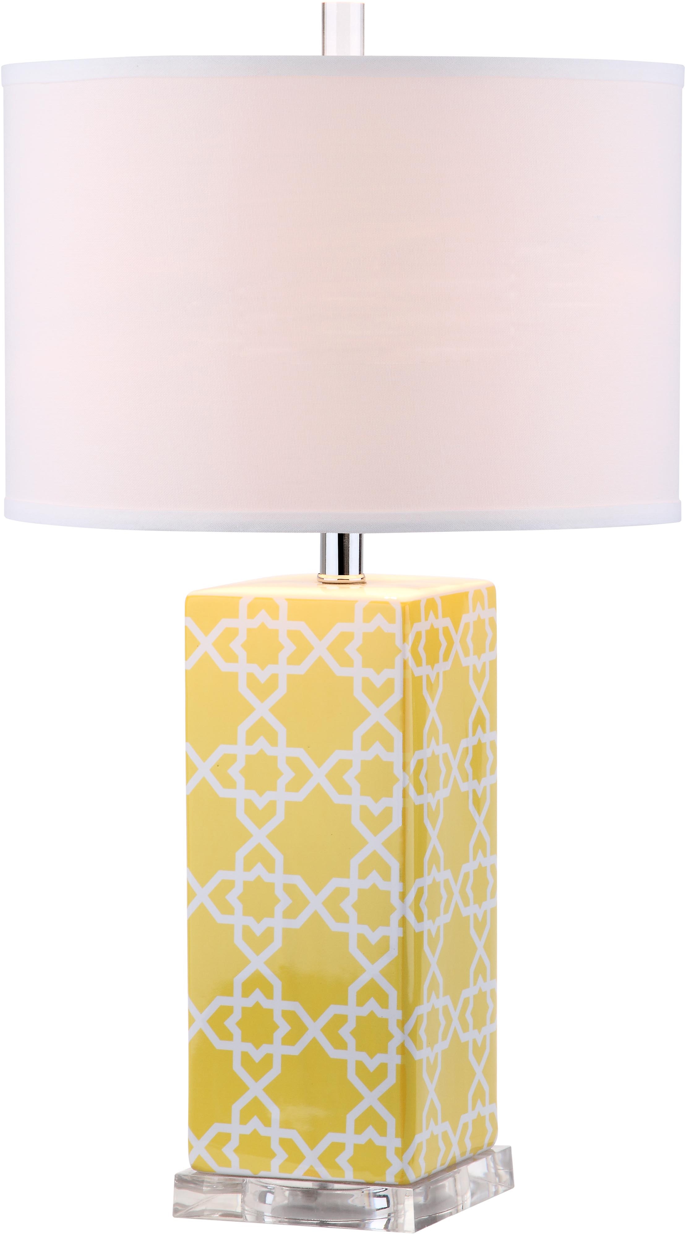 Quatrefoil 27-Inch H Table Lamp - Yellow - Safavieh - Image 1