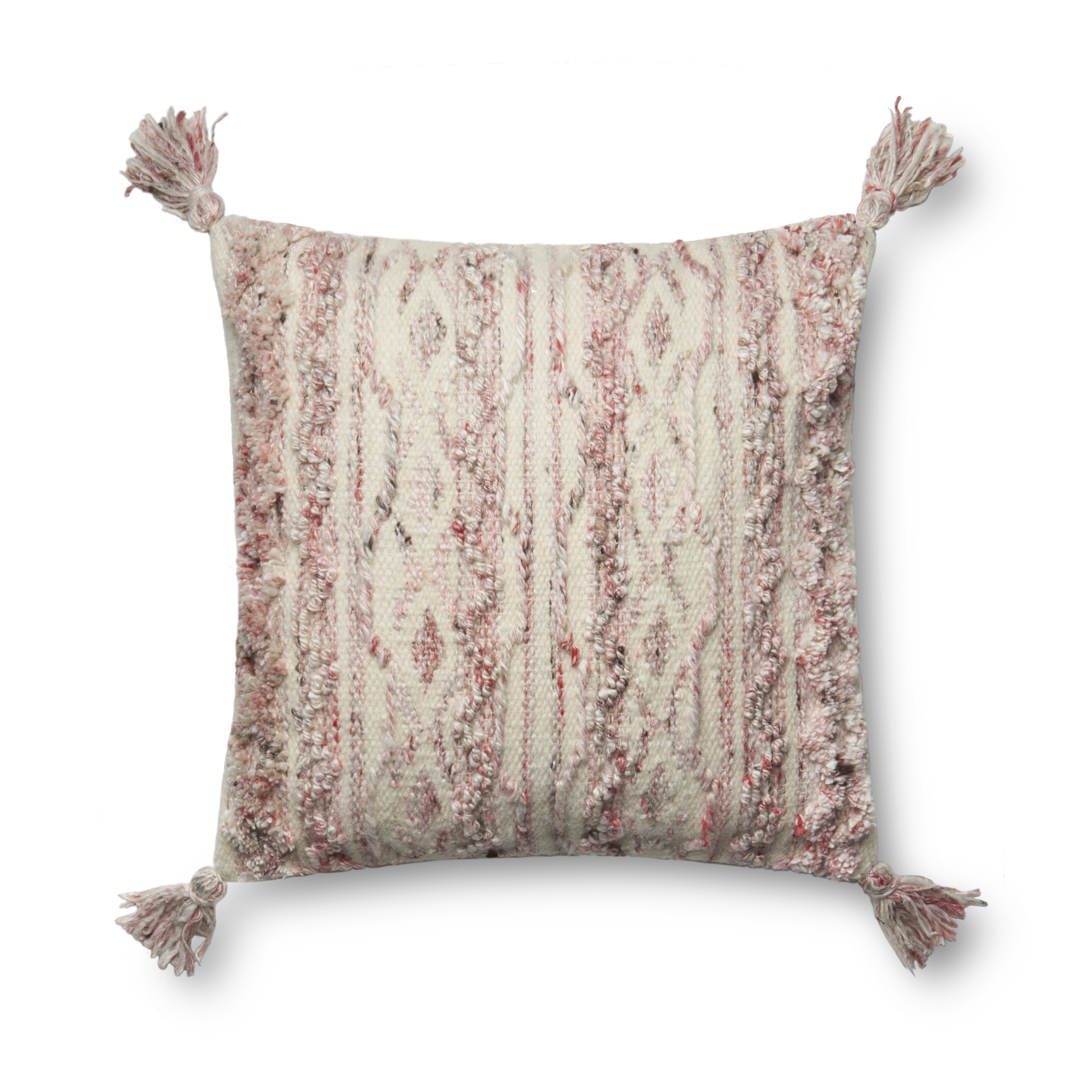 Justina Blakeney x Loloi Pillows P0643 Pink / Ivory 18" x 18" Cover Only - Image 0