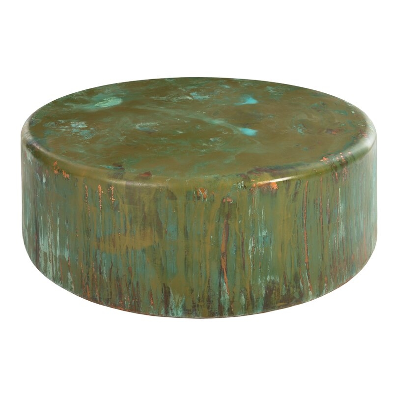 Phillips Collection Copper Acid Drum Coffee Table - Image 0