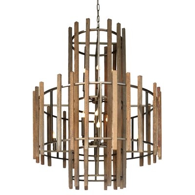 12 - Light Candle Style Geometric Chandelier - Image 0