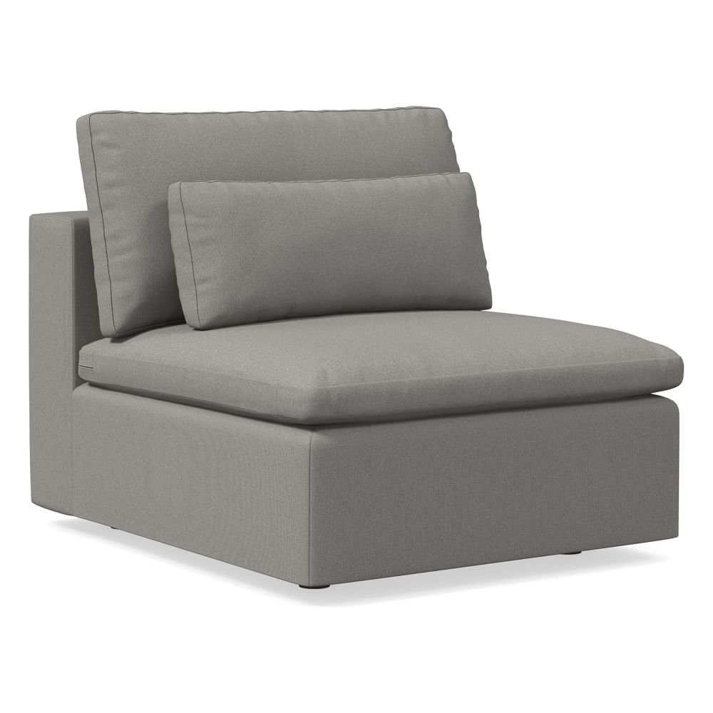 Harmony Modular Armless Single, Down, Performance Washed Canvas, Storm Gray, Concealed Supports - Image 0