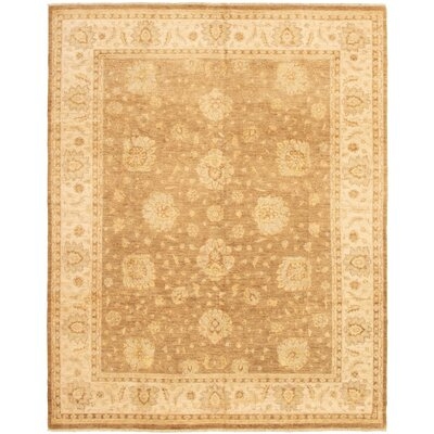 One-of-a-Kind Westleigh Hand-Knotted 2010s Chobi Brown/Khaki 8' x 10'1" Wool Area Rug - Image 0