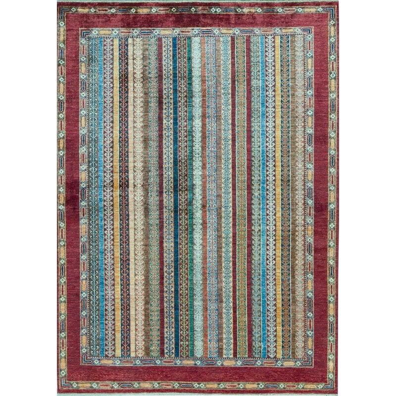 Bokara Rug Co., Inc. Hand-Knotted High-Quality Blue and Red Area Rug - Image 0