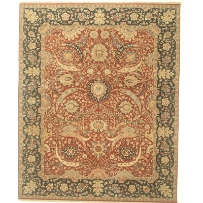 One-of-a-Kind Cordele Hand-Knotted Red 7'11" x 9'9" Wool Area Rug - Image 0