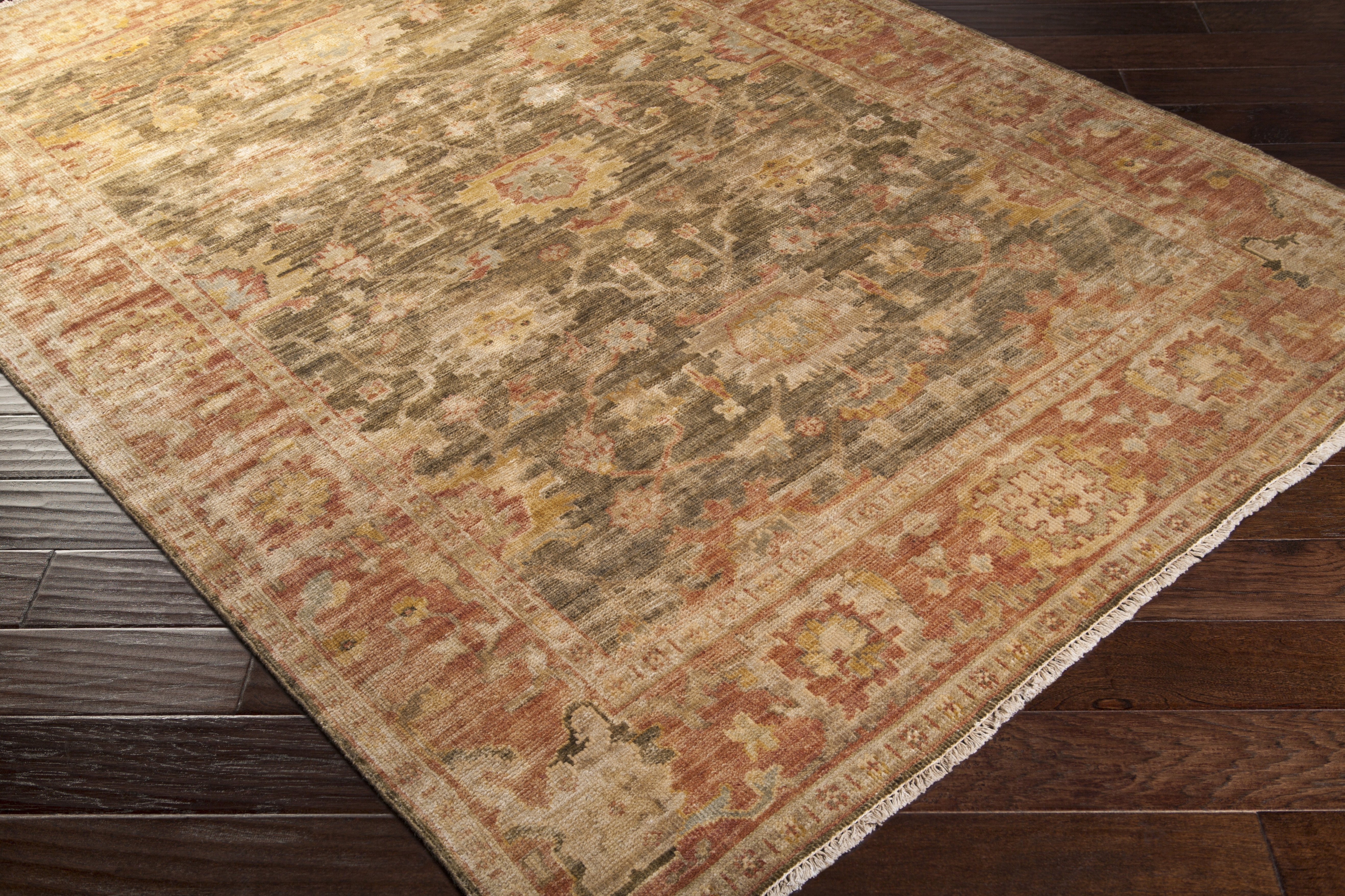 Hillcrest Brown Indoor 8' x 11' Handmade Rug - Image 2