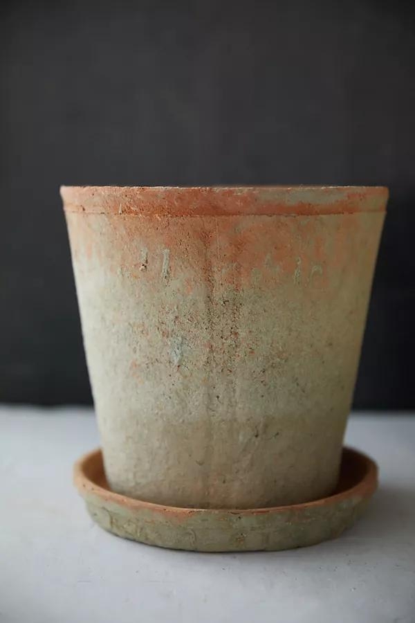 Earth Fired Clay Herb Pot + Saucer Set - Image 0