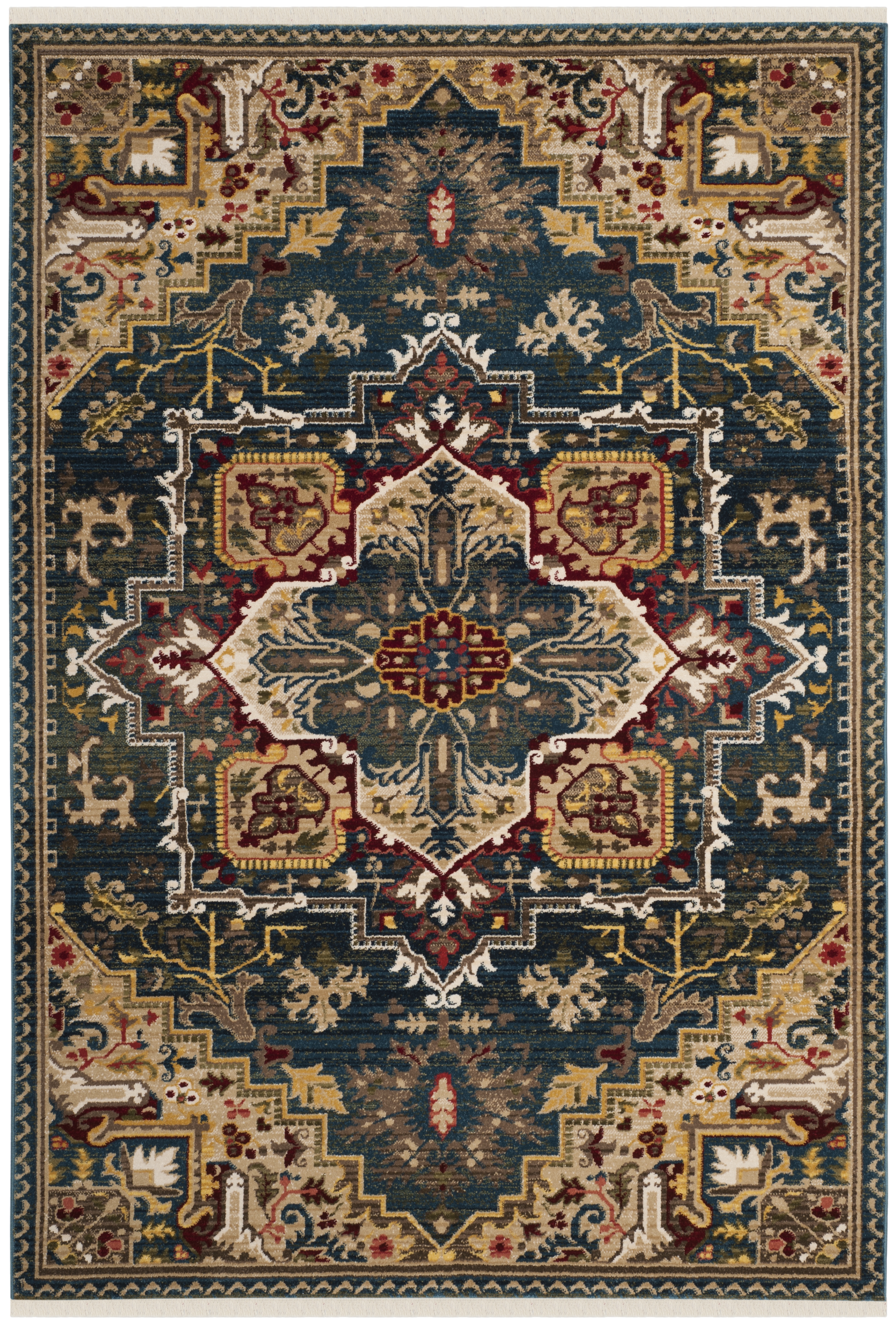 Arlo Home Woven Area Rug, KSN305A, Blue/Red,  5' 1" X 7' 5" - Image 0