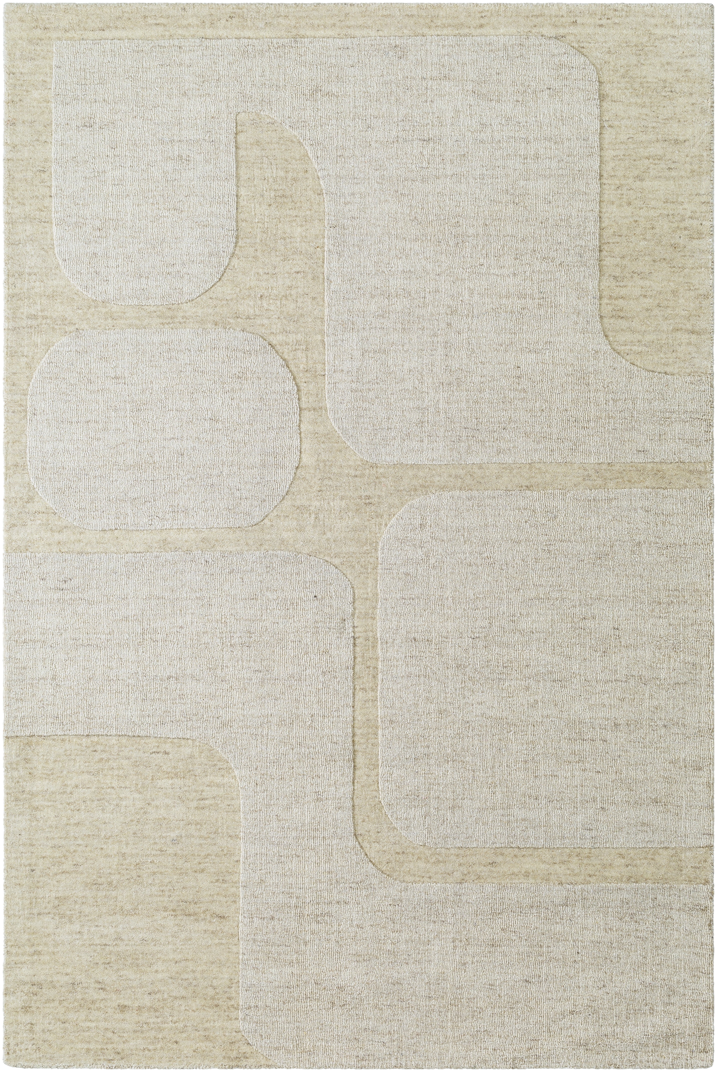 Mystique Beige Indoor 5' x 7'6" Handmade Rug - Image 0