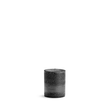 Pillar Candle, Wax, Black Bamboo, 3"x6" - Image 1