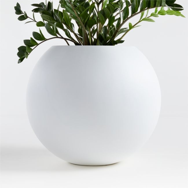Sphere Large White Planter - Image 0