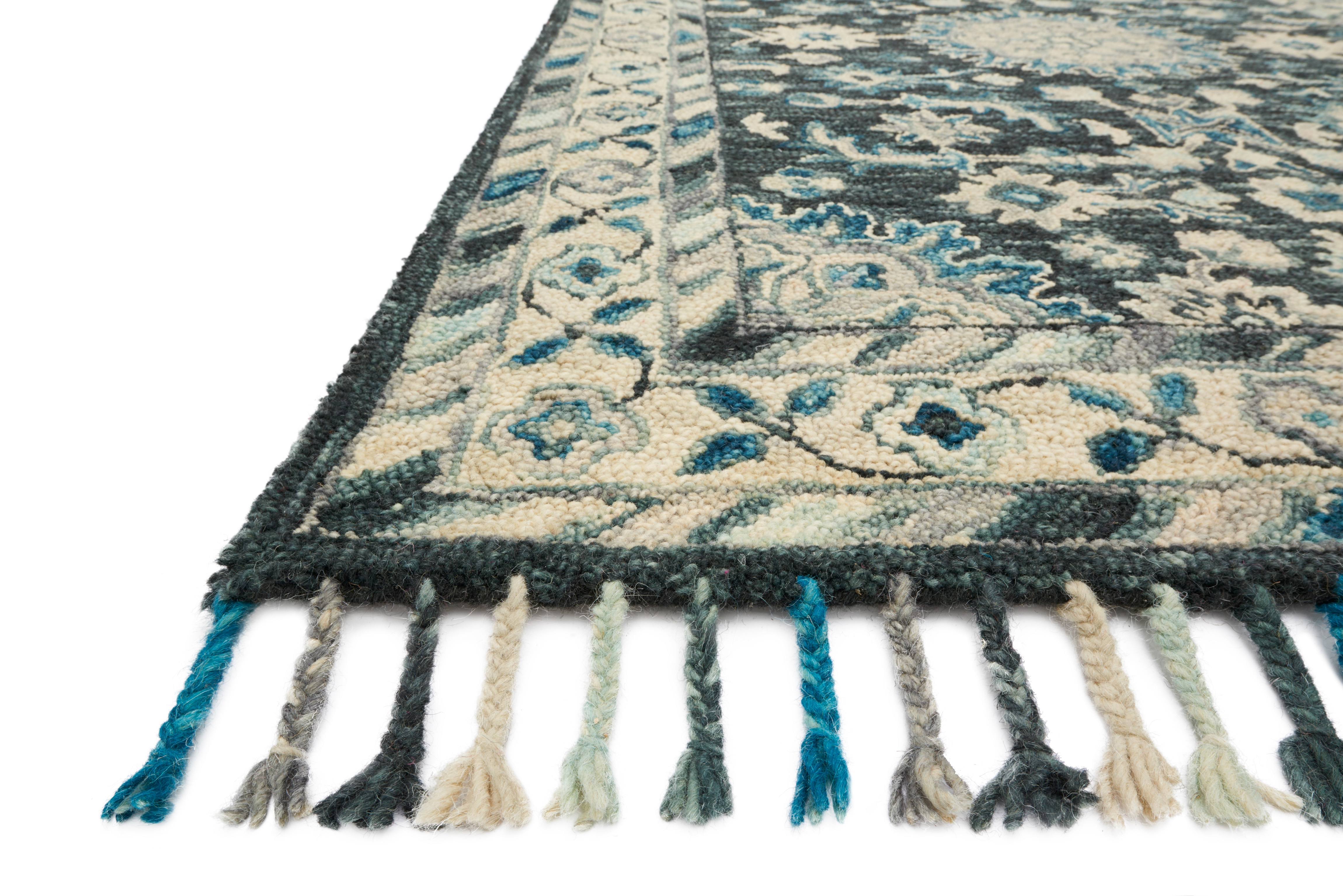 Loloi Zharah Teal / Grey 5'-0" x 7'-6" - Image 1