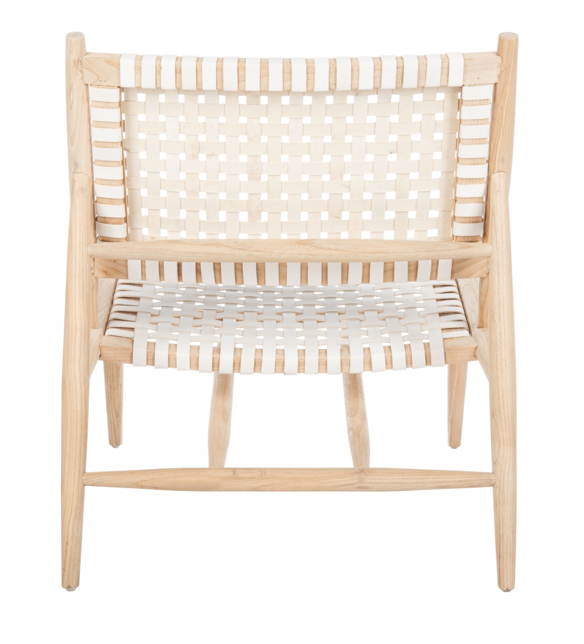 Soleil Accent Chair - White / Natural - Safavieh - Image 7