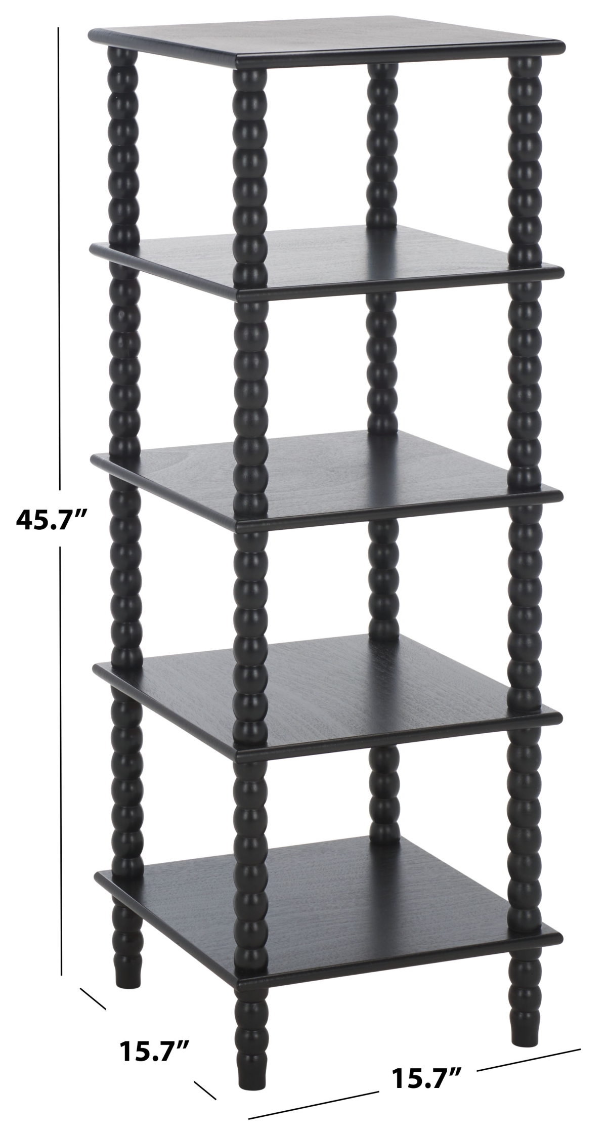Dilyn 5 Tier Shelving Unit - Matte Black - Image 6