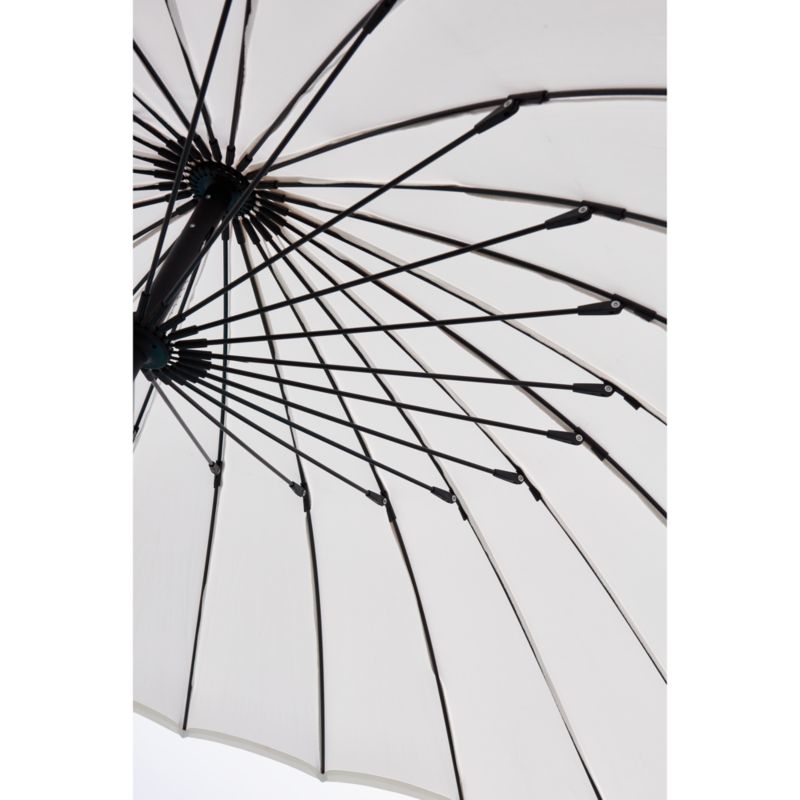 9' Dome White Outdoor Patio Umbrella - Image 2