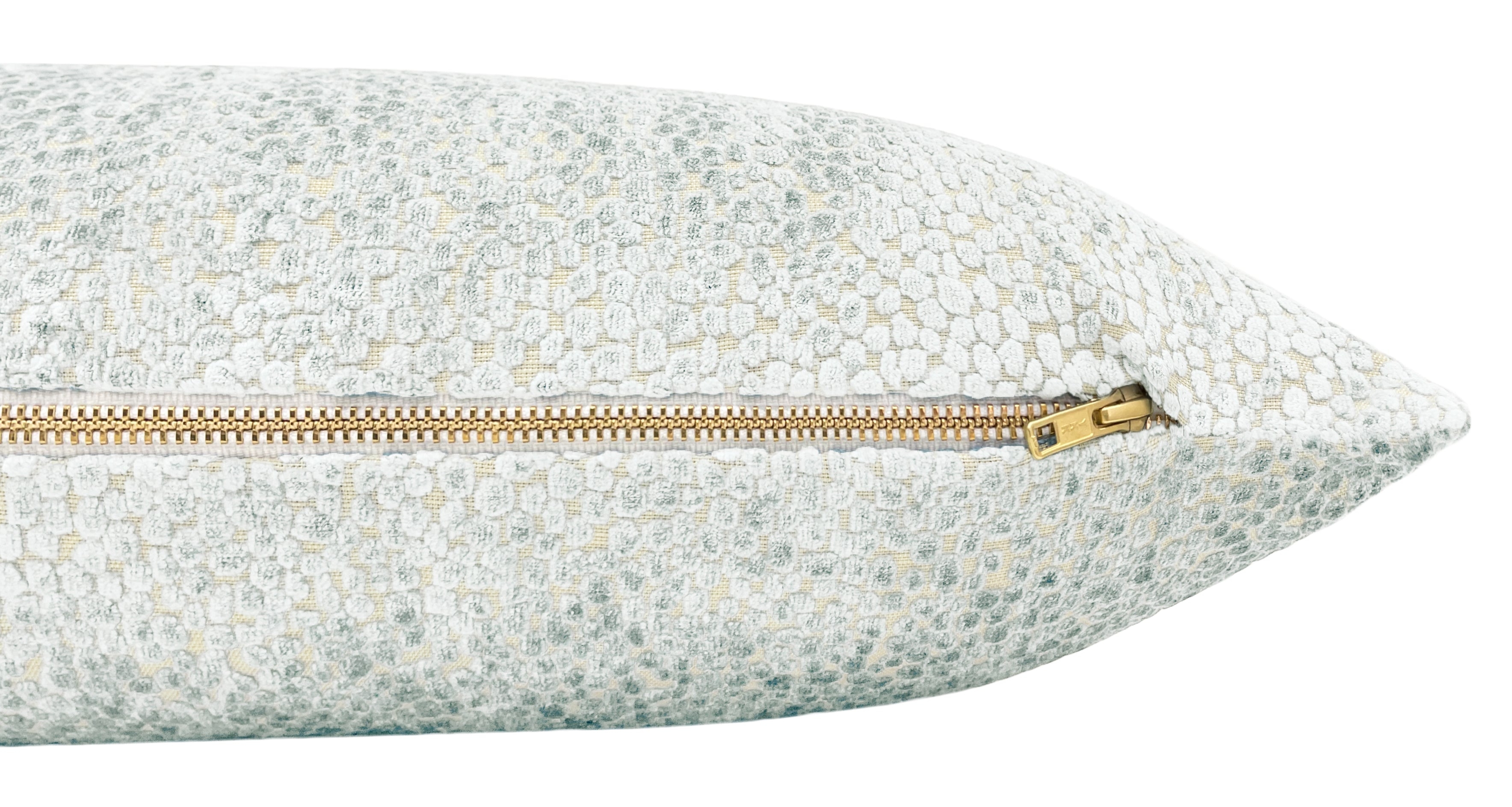THE XL LUMBAR :: COSMO CUT VELVET // SPA BLUE - BY THE YARD - Image 1
