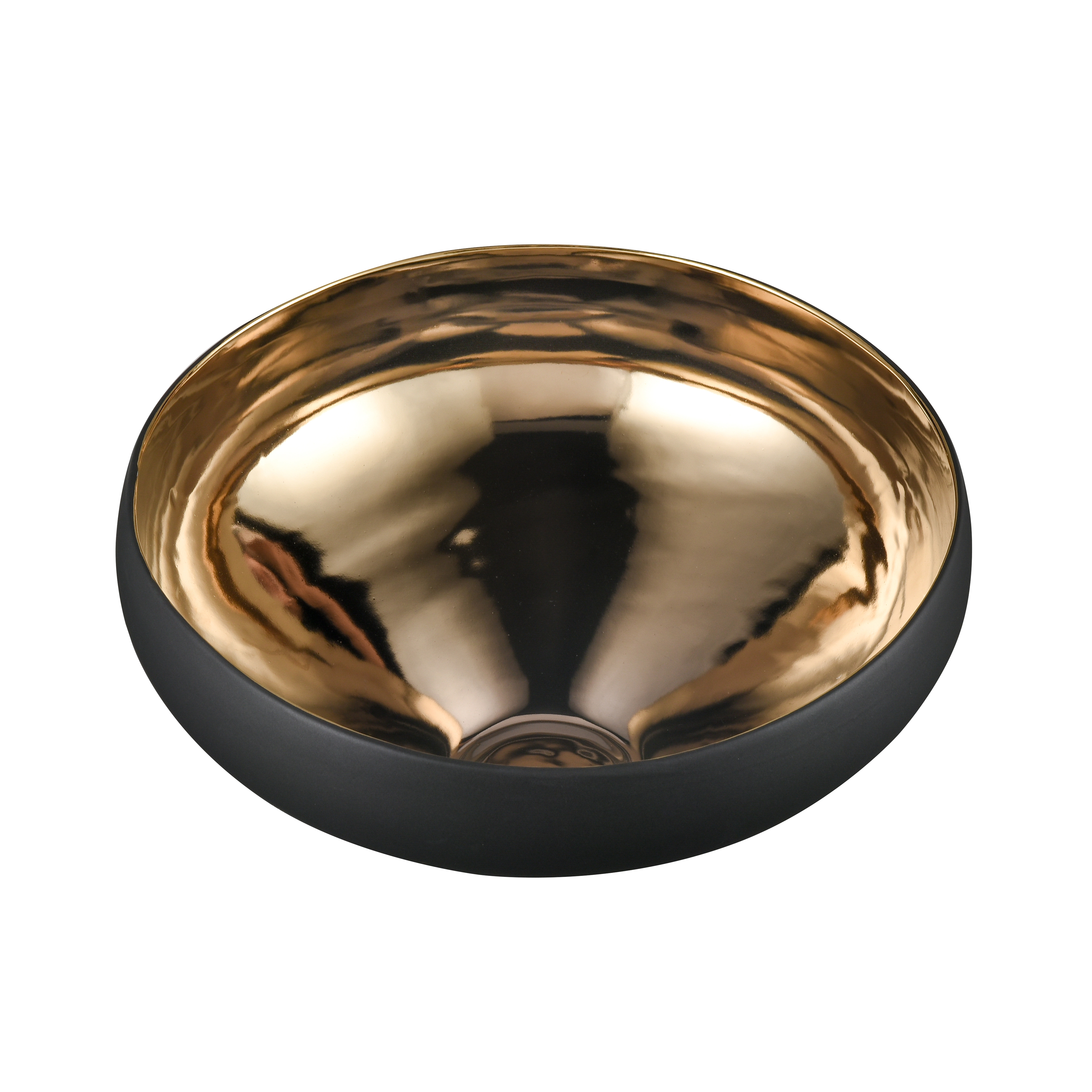 Greer Bowl - Tall Black and Gold Glazed - Image 5