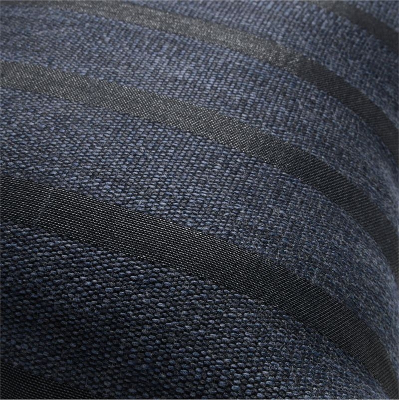 Sunbrella ® Flashy Stripe 24"x16" Deep Indigo Outdoor Throw Pillow - Image 1