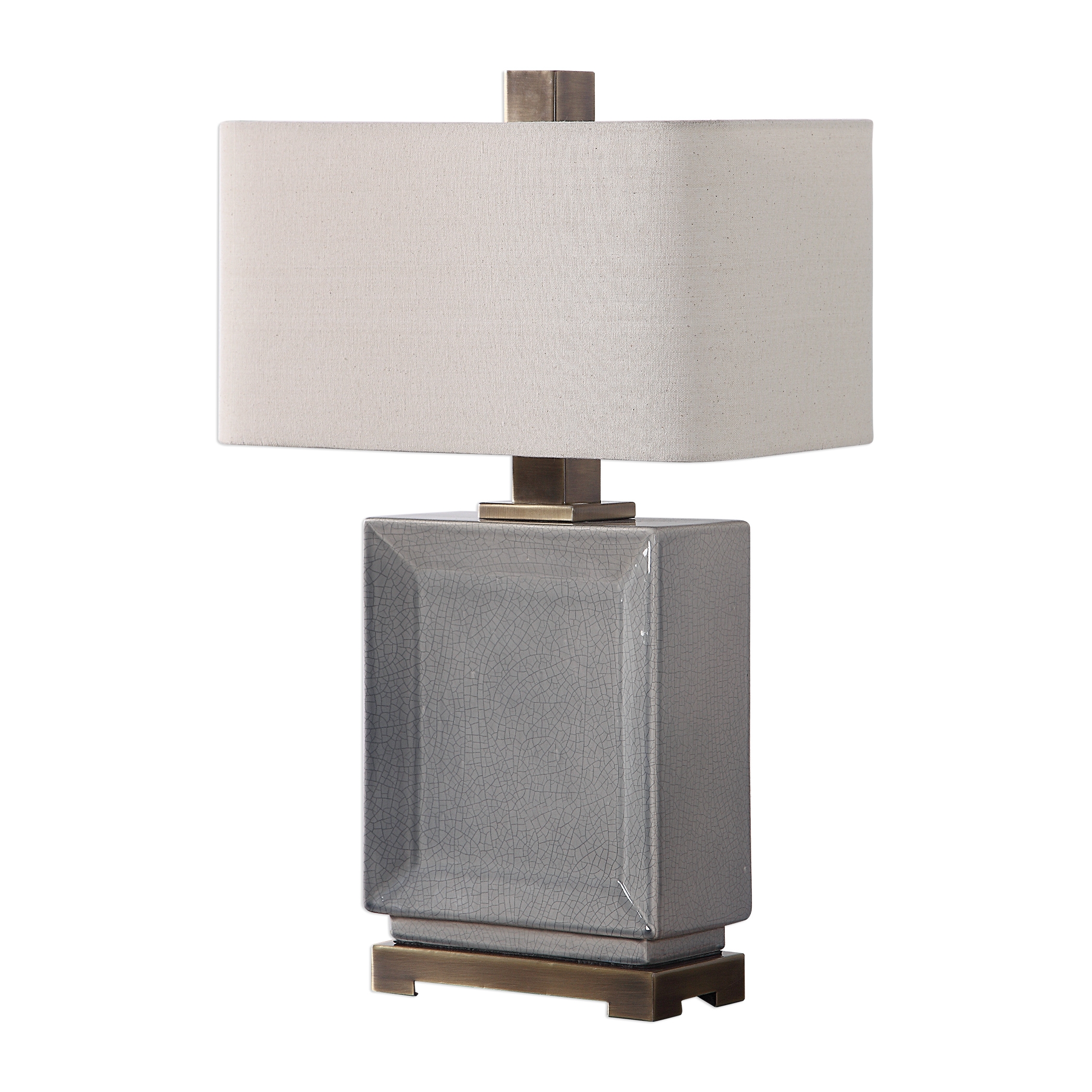 Abbot Crackled Gray Table Lamp - Image 4