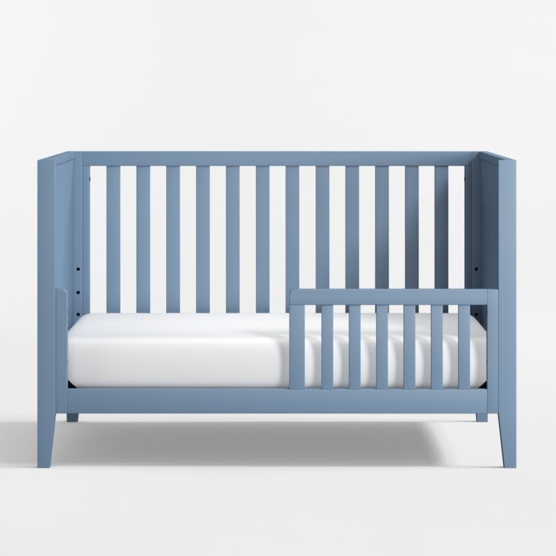 Ever Simple Slate Blue Wood Toddler Bed Rail - Image 1
