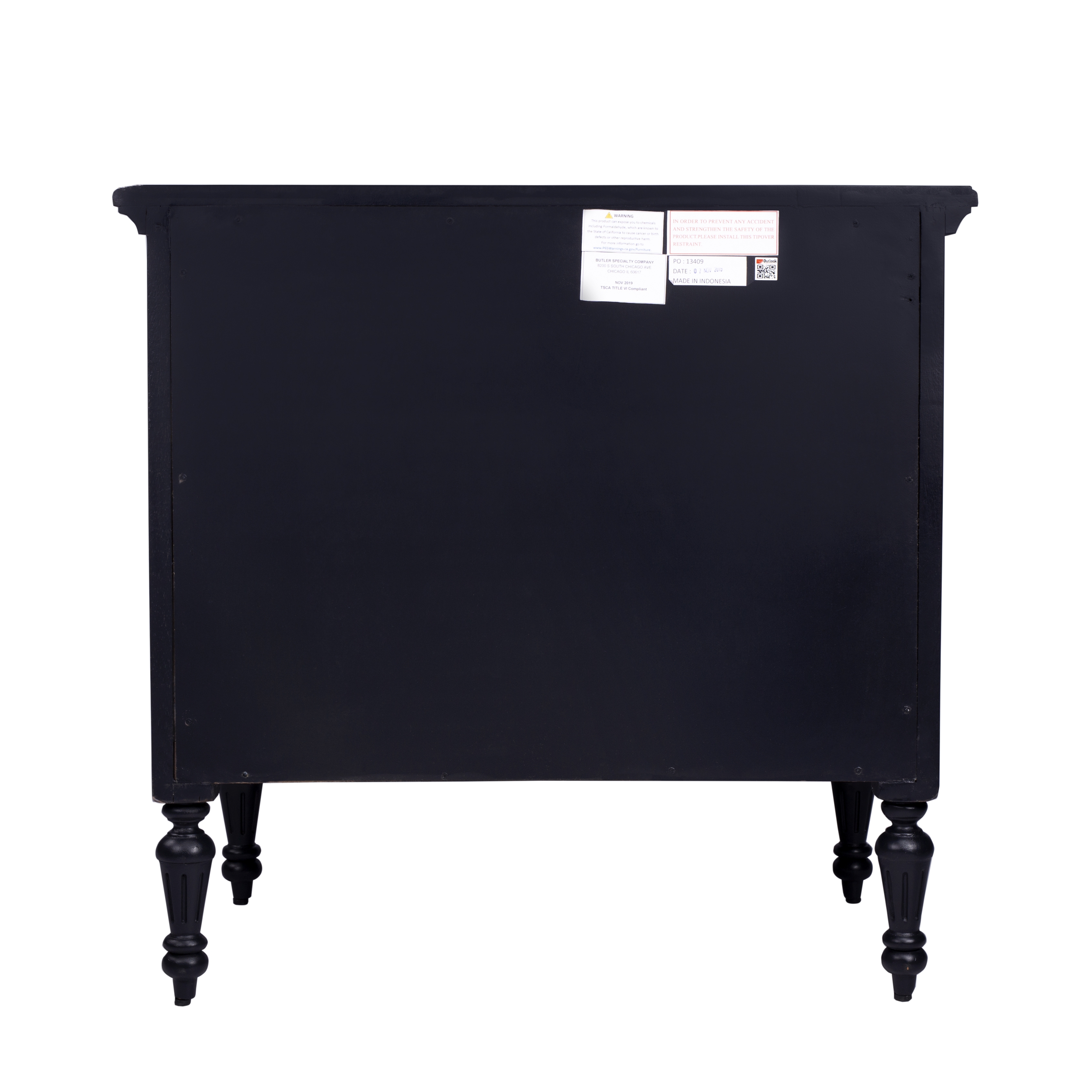 Easterbrook Black 4 Drawer Chest - Image 1