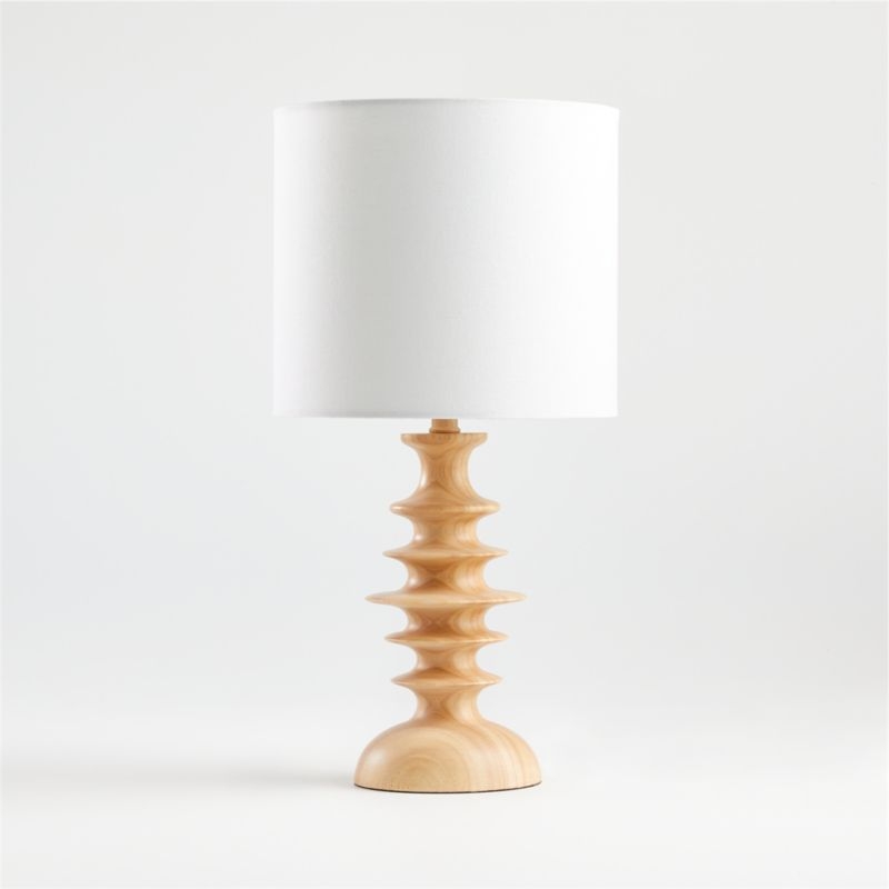 Sculpted Wood Table Lamp - Image 1