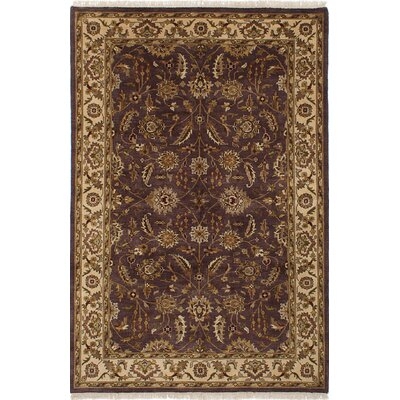 One-of-a-Kind Hales Hand-Knotted Sultanabad Dark Burgundy 6' x 9' Wool Area Rug - Image 0