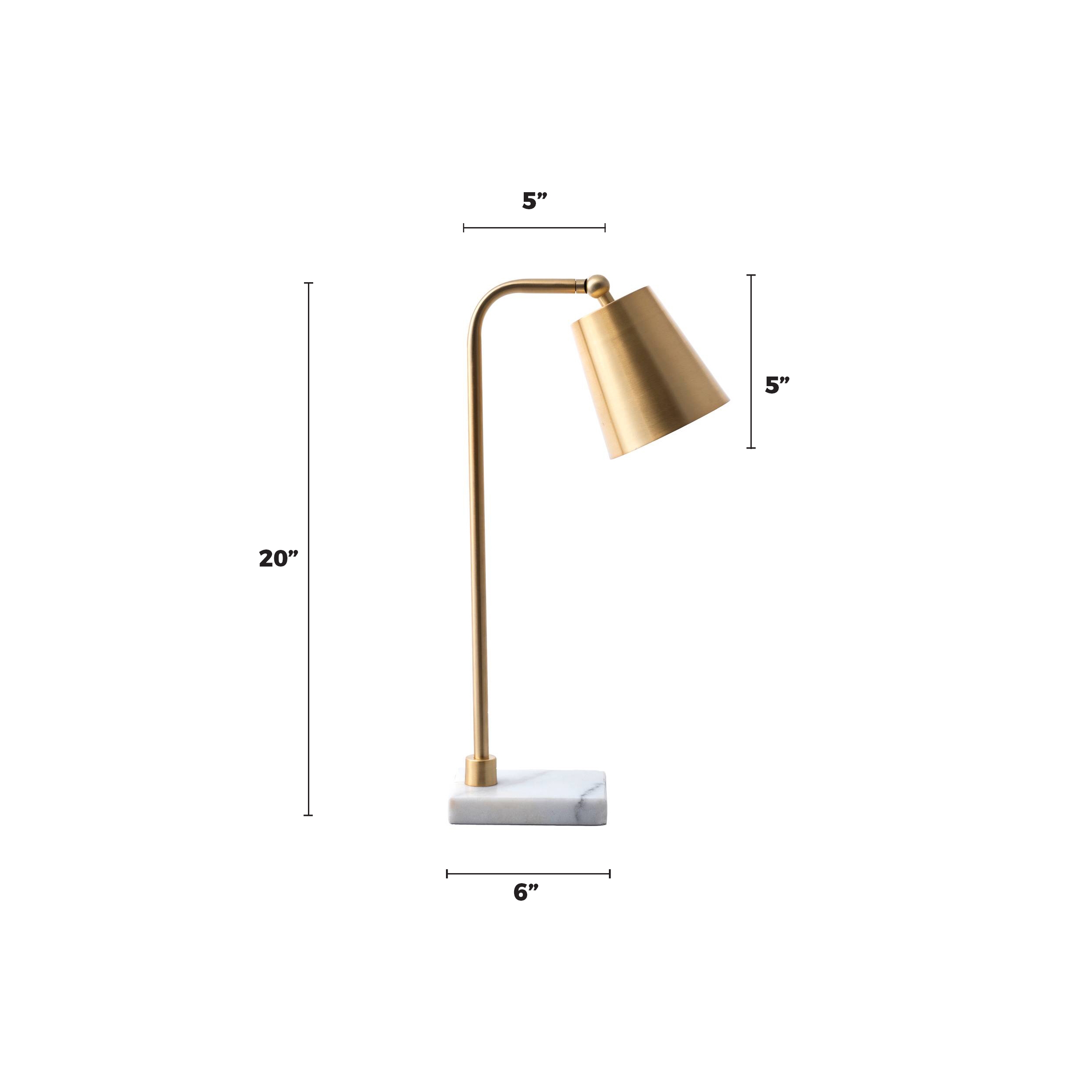 Lincoln Brass & Marble Table Lamp - Image 4