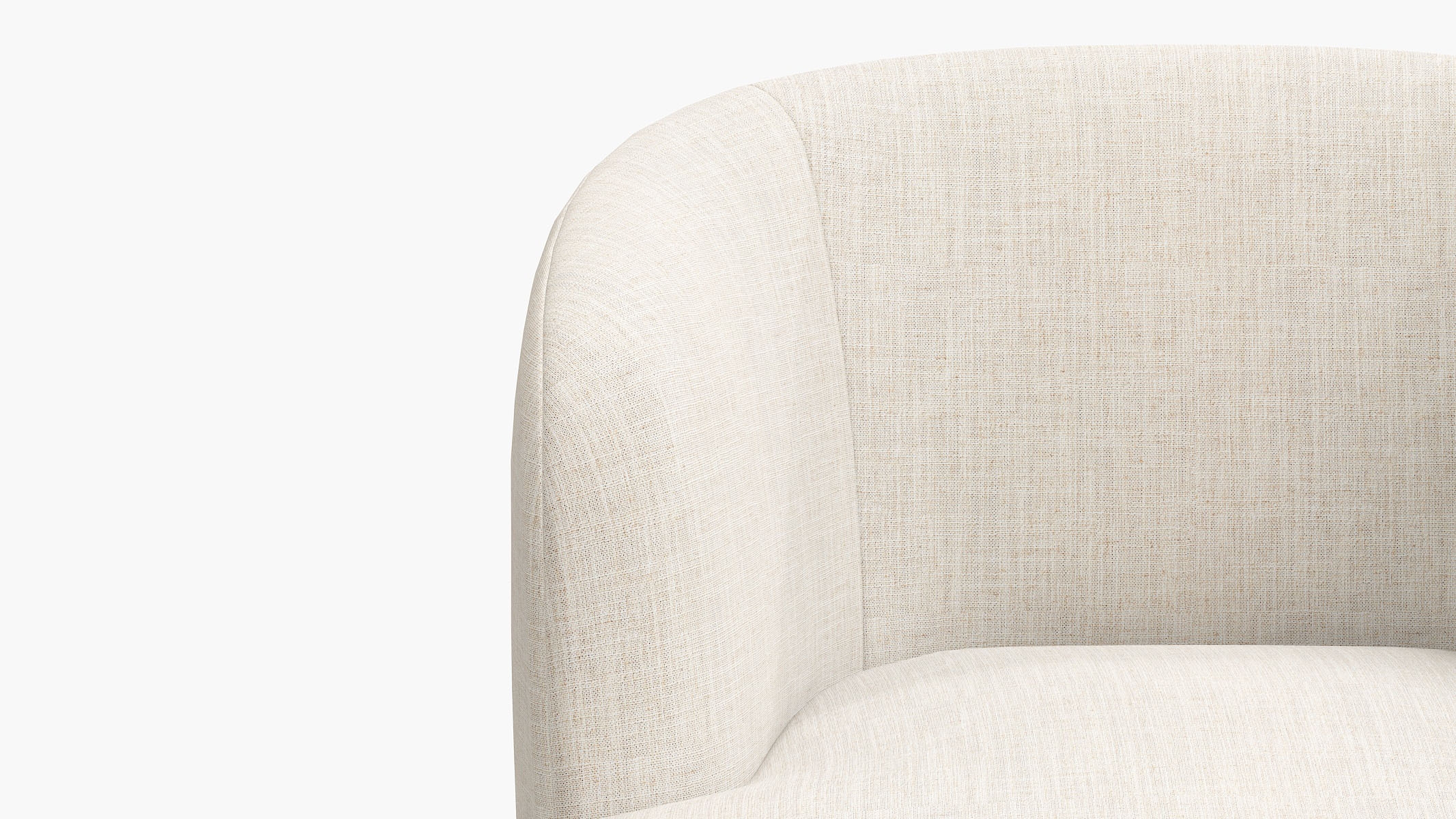 Tub Swivel Chair, Talc Everyday Linen - Image 4