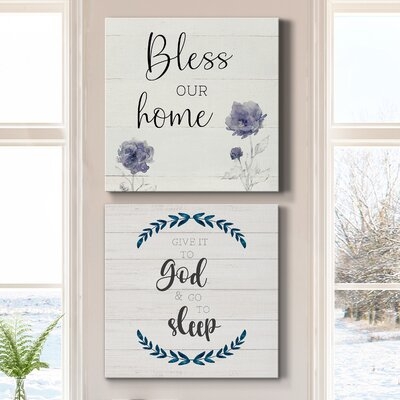 Bless Our Home - 2 Piece Textual Art Set on Canvas - Image 0