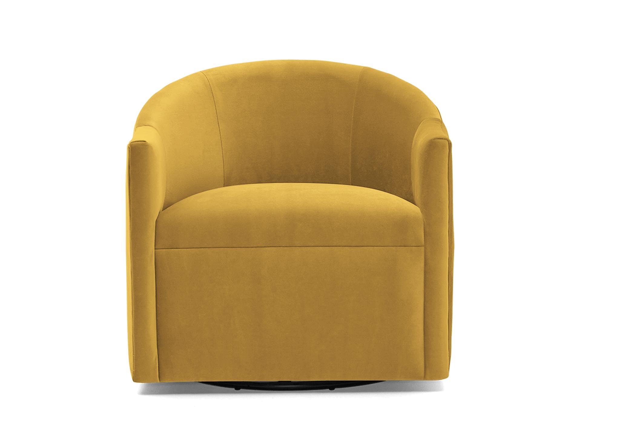 Yellow Jolie Mid Century Modern Swivel Chair - Bentley Daisey - Image 1