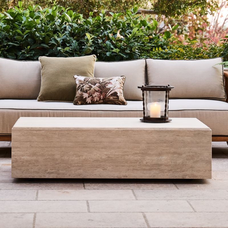 The Parker 54" Stone Outdoor Coffee Table by Jake Arnold - Image 5