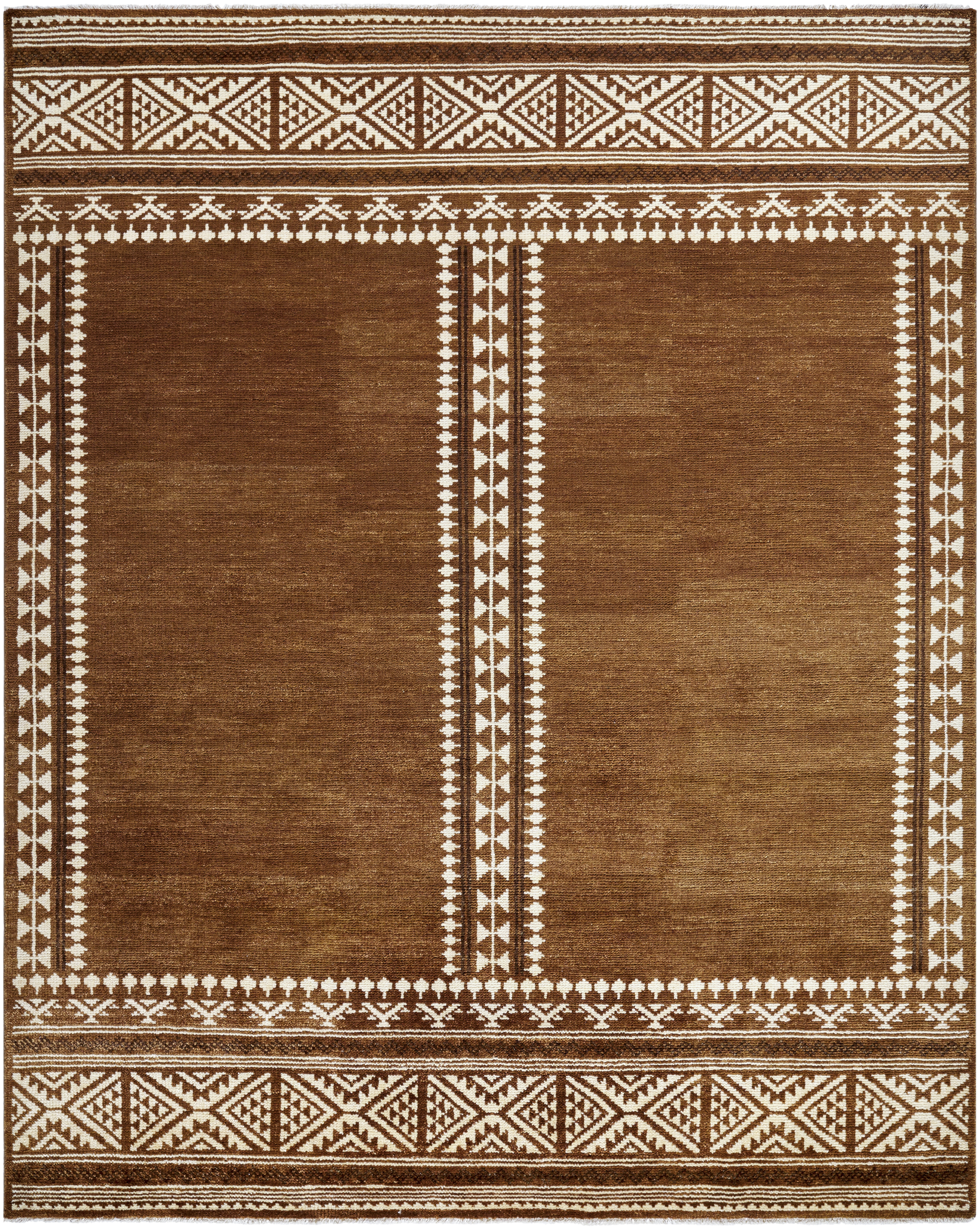 Riviera Brown Indoor 8' x 10' Handmade Rug - Image 0