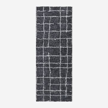 Grid Shag Rug, 3x5, Marled Iron Gate - Image 1