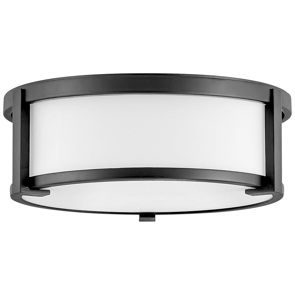Hinkley Lowell 13 1/4" Wide Black Drum Ceiling Light - Style # 98F83 - Image 0