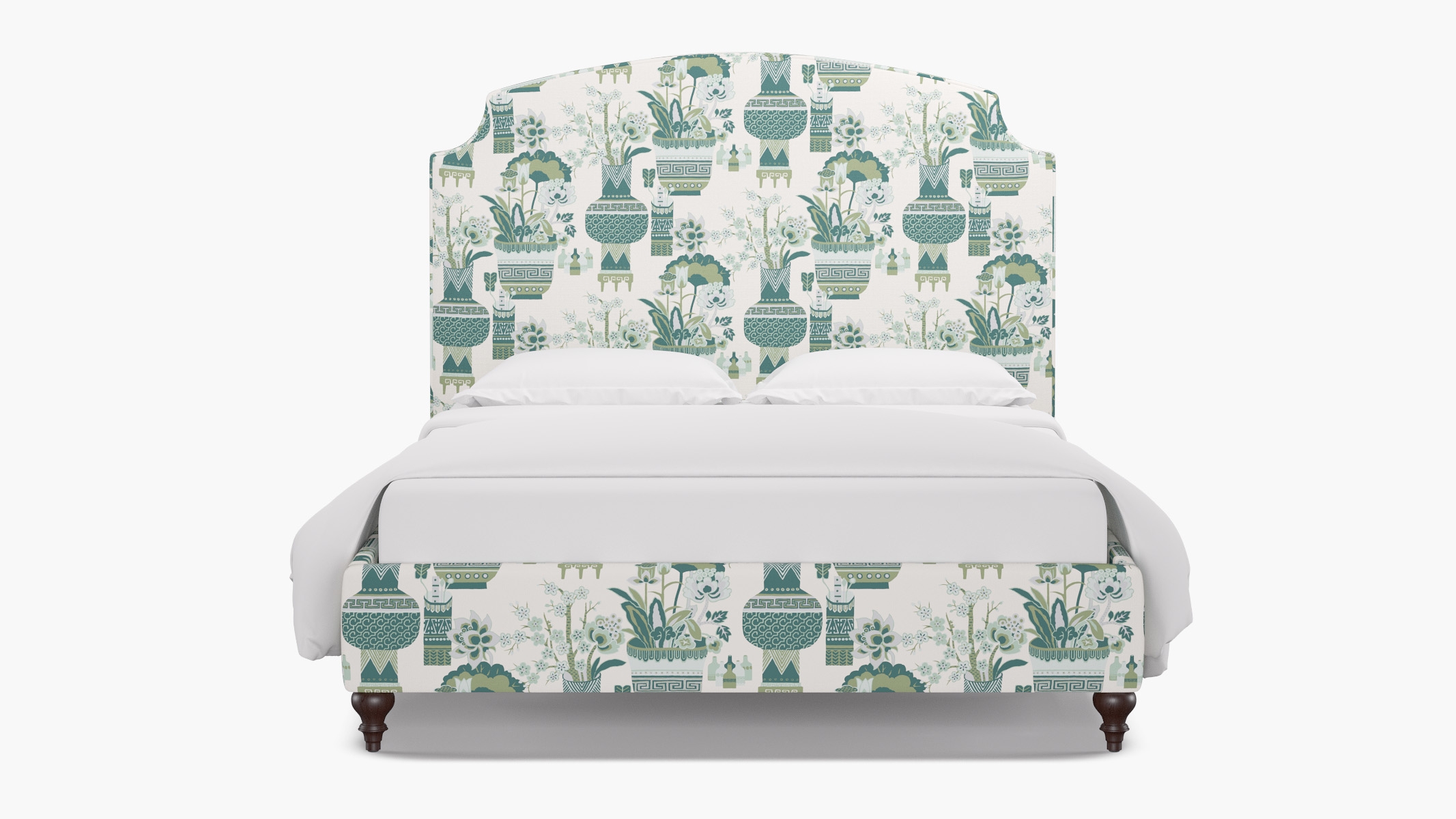 Cove Bed, Pistachio Kan-Shie, Espresso Traditional Turned Leg, Twin - Image 0