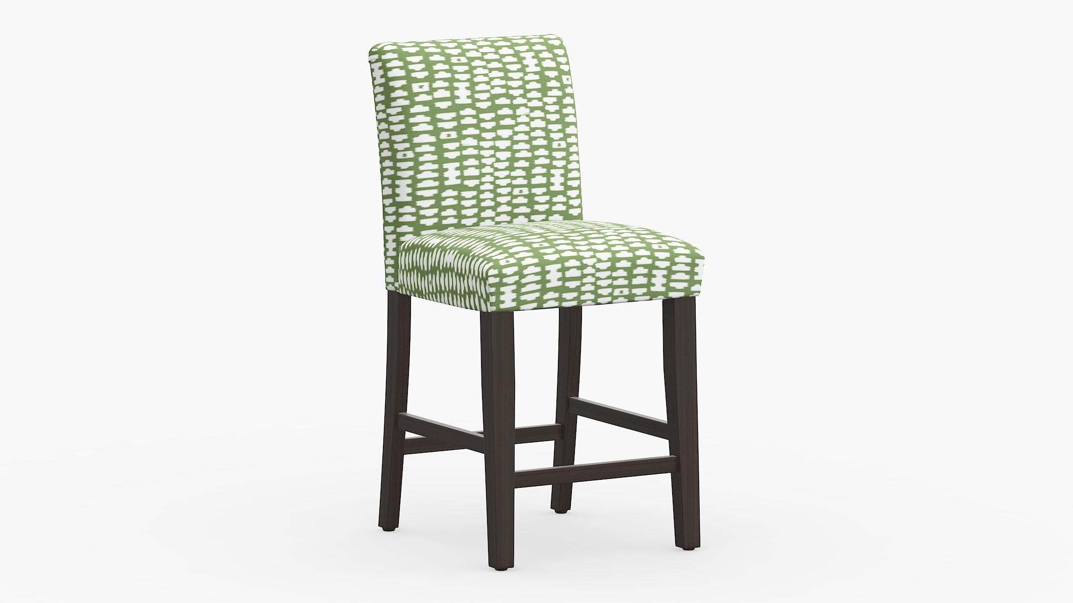 Classic Dining Counter Stool, Olive Odalisque, Espresso - Image 0